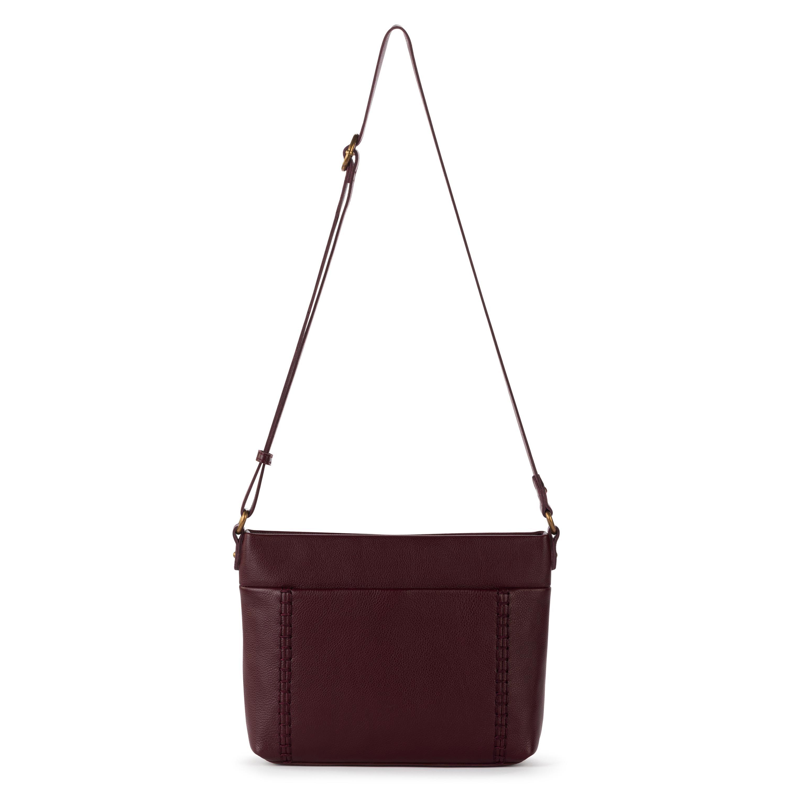 The Sak Melrose Crossbody - Leather - Black Cherry