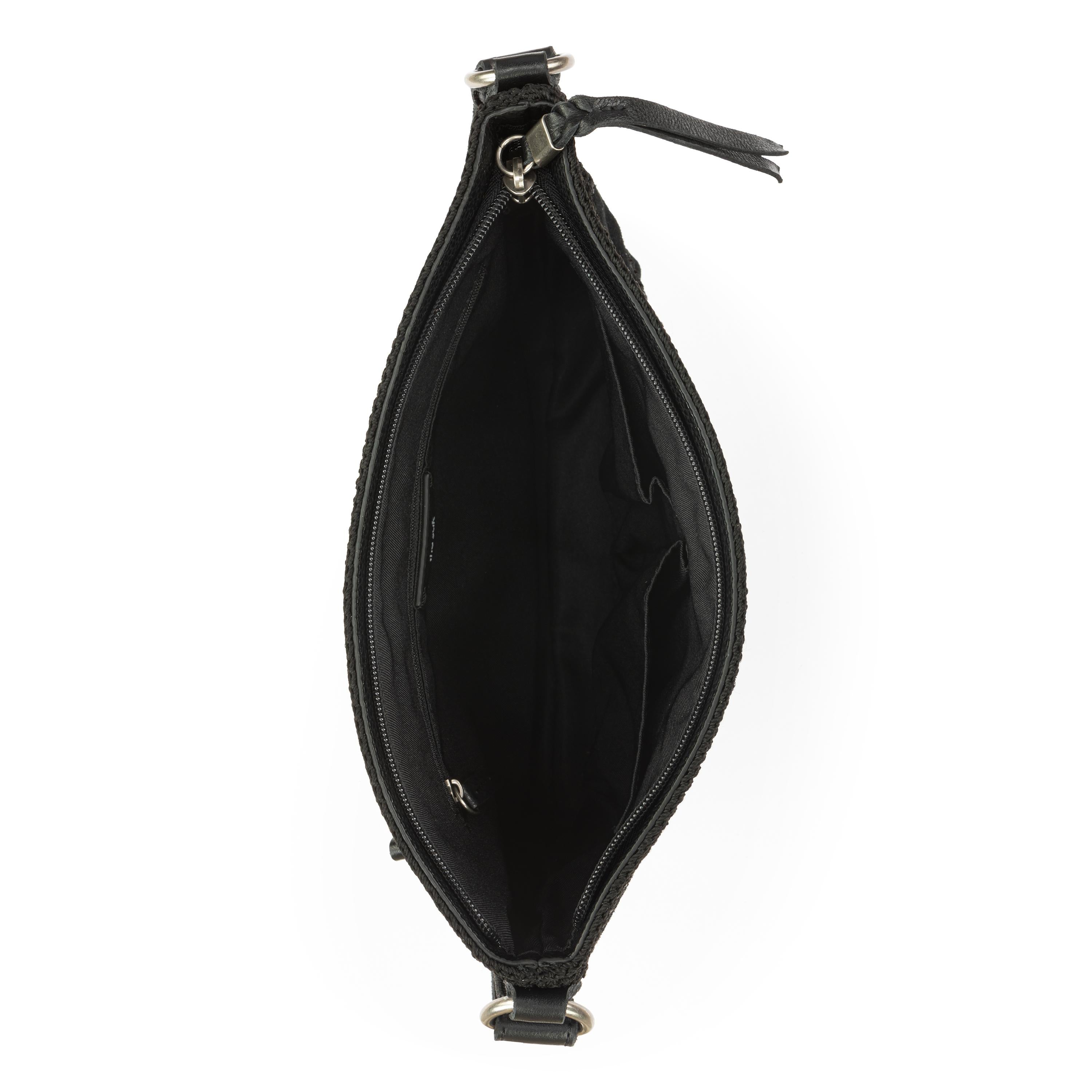 The Sak Melrose Crossbody - Leather - Black Suede Patch