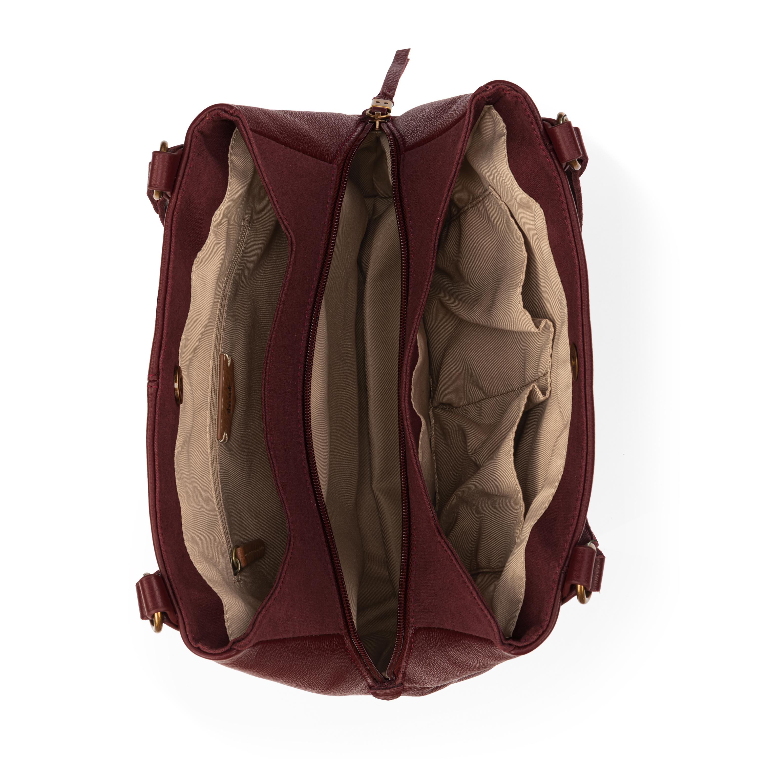 The Sak Melrose Satchel - Leather - Black Cherry