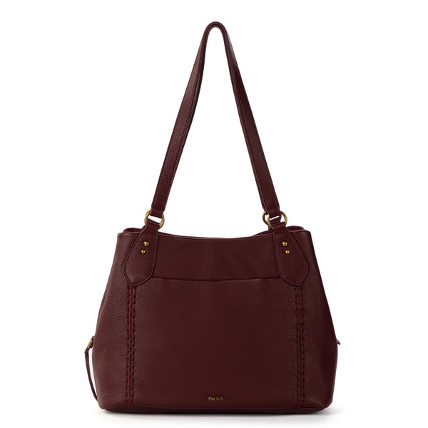Melrose Satchel Bag in Black Cherry Leather – The Sak