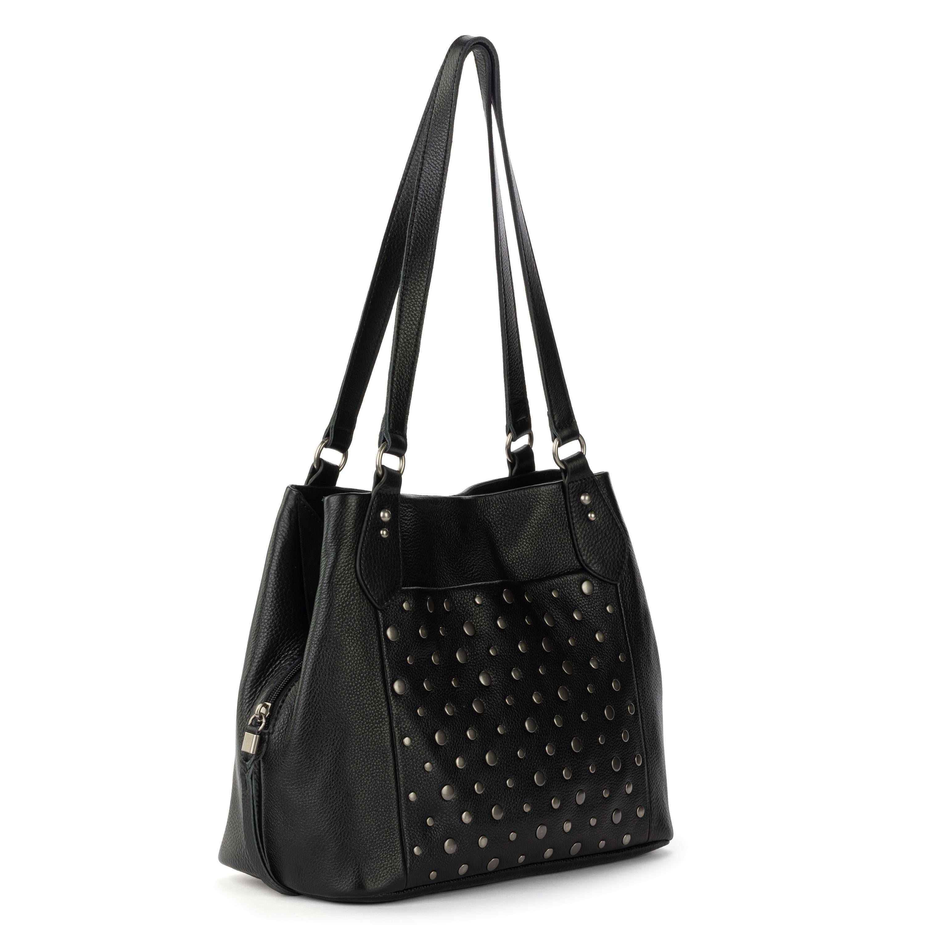 The Sak Melrose Satchel - Leather - Black Silver Stud
