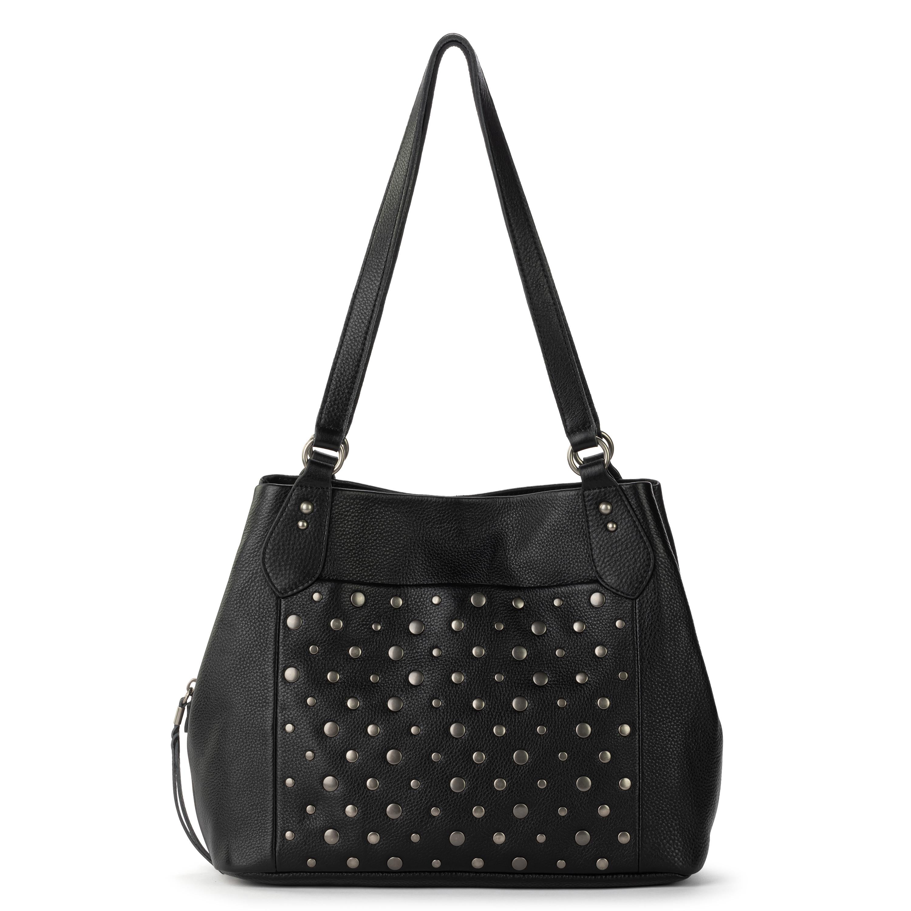 The Sak Melrose Satchel - Leather - Black Silver Stud