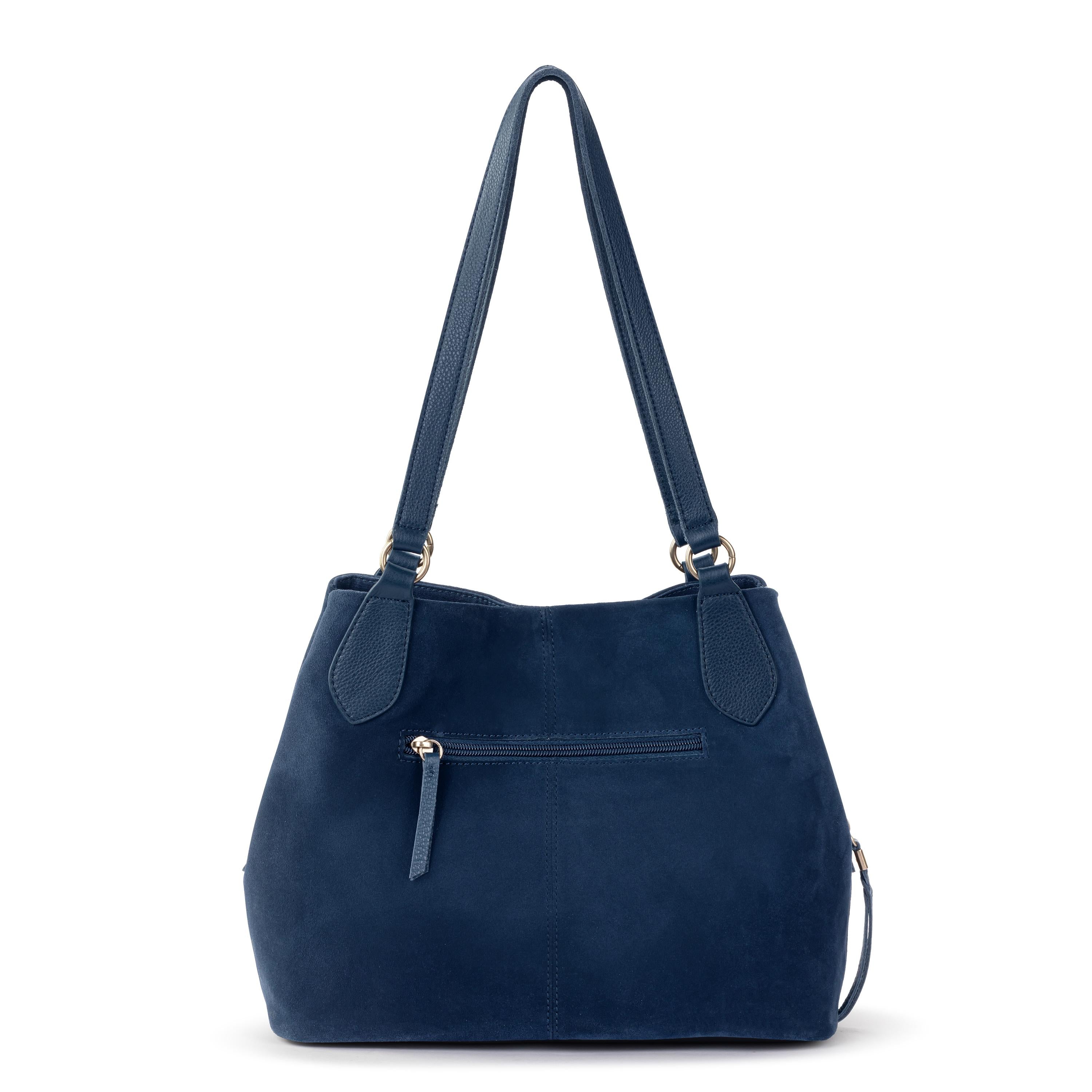 The Sak Melrose Satchel - Leather - Indigo Suede