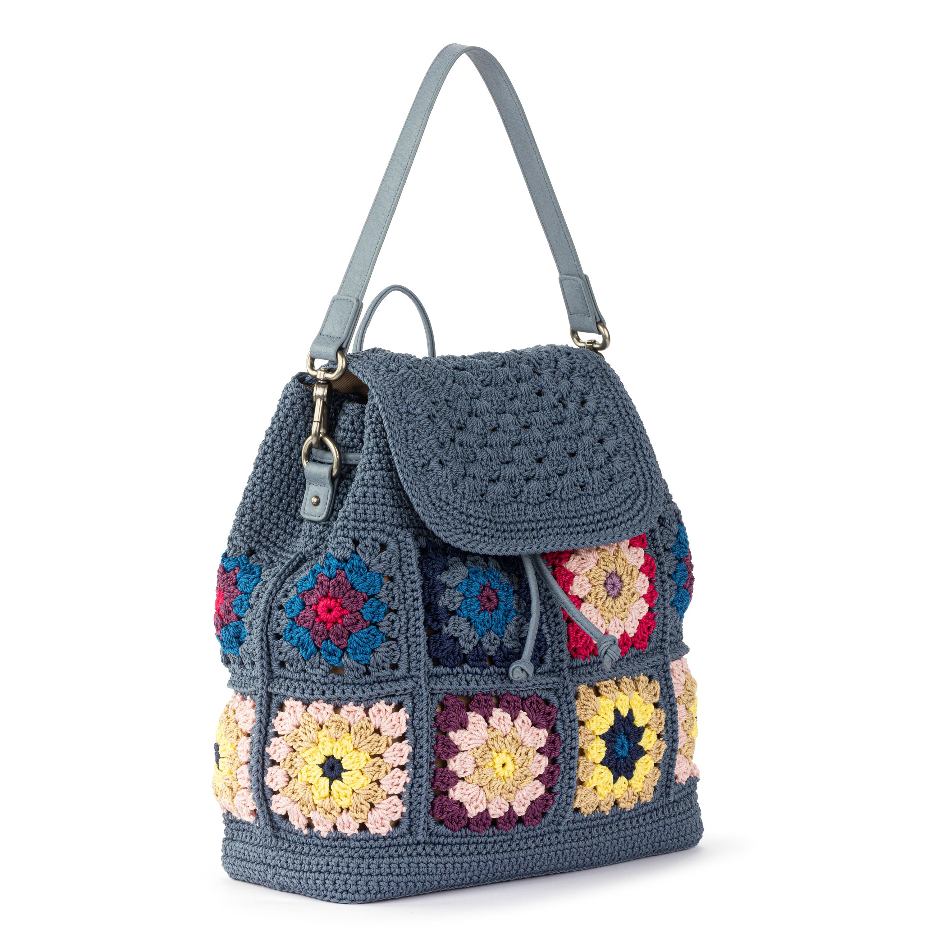 The Sak Sayulita Backpack - Hand Crochet - Maritime Multi Patch
