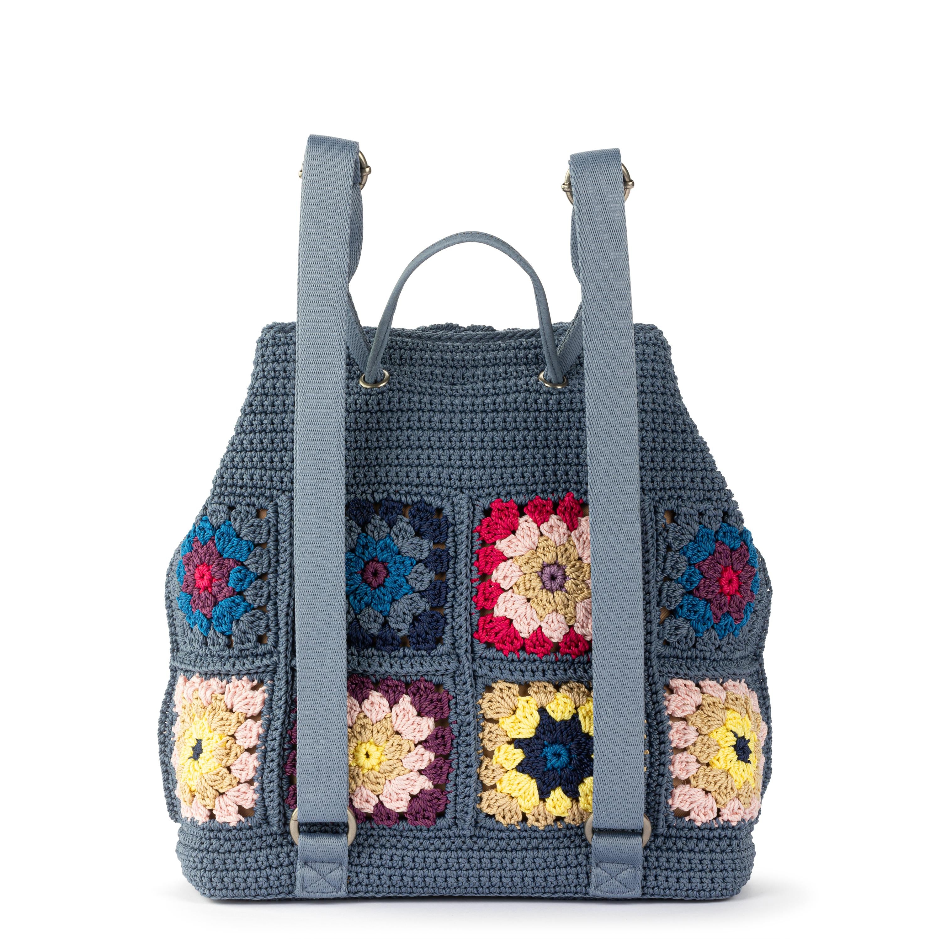 The Sak Sayulita Backpack - Hand Crochet - Maritime Multi Patch