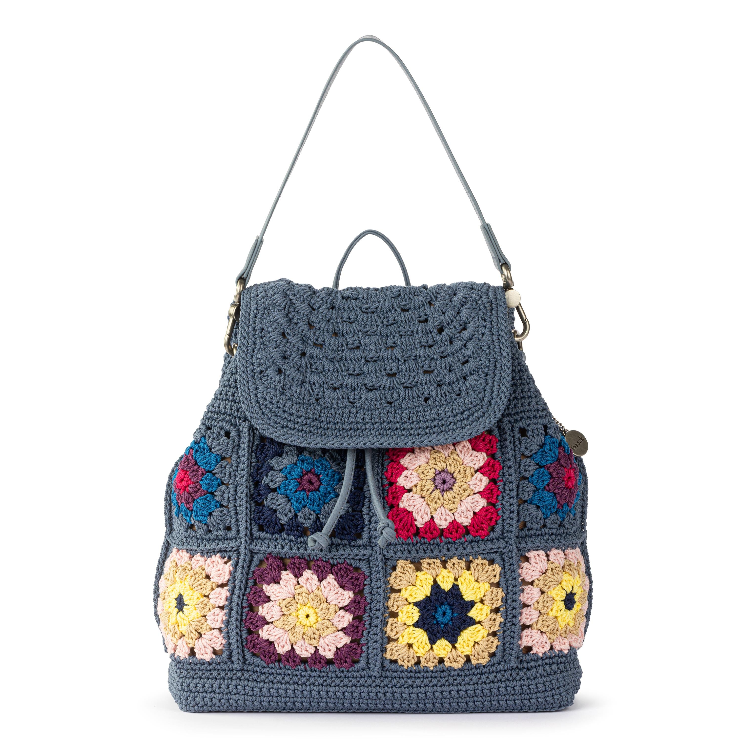 The Sak Sayulita Backpack - Hand Crochet - Maritime Multi Patch