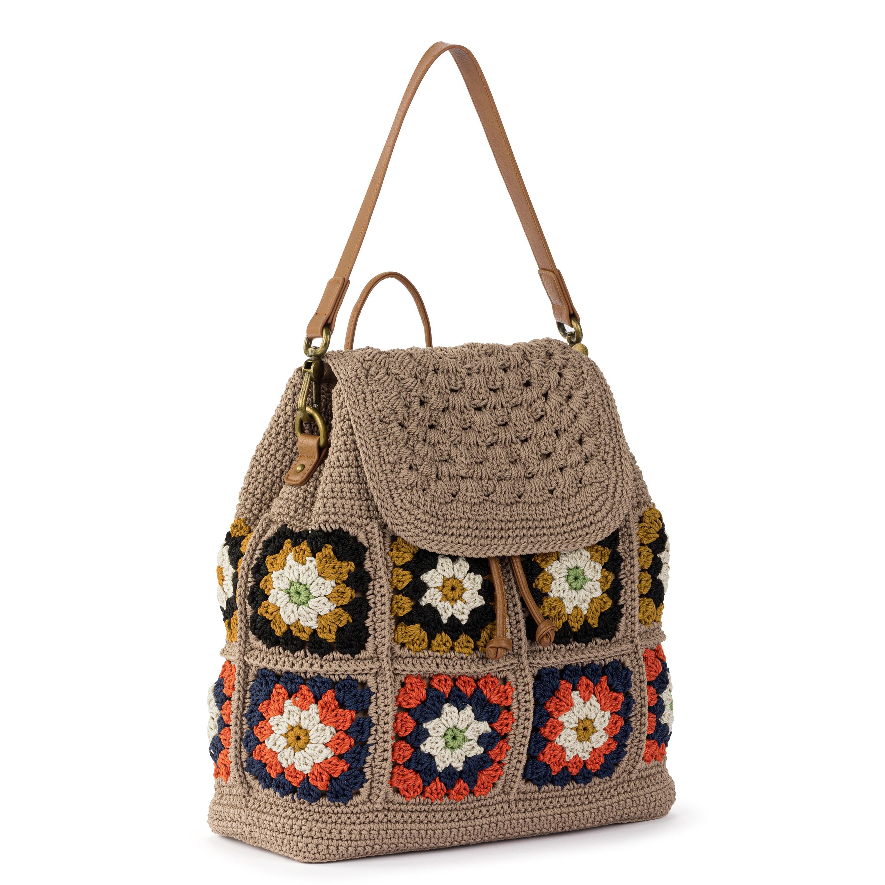 The Sak Sayulita Backpack - Hand Crochet - Sand Neutral Patch