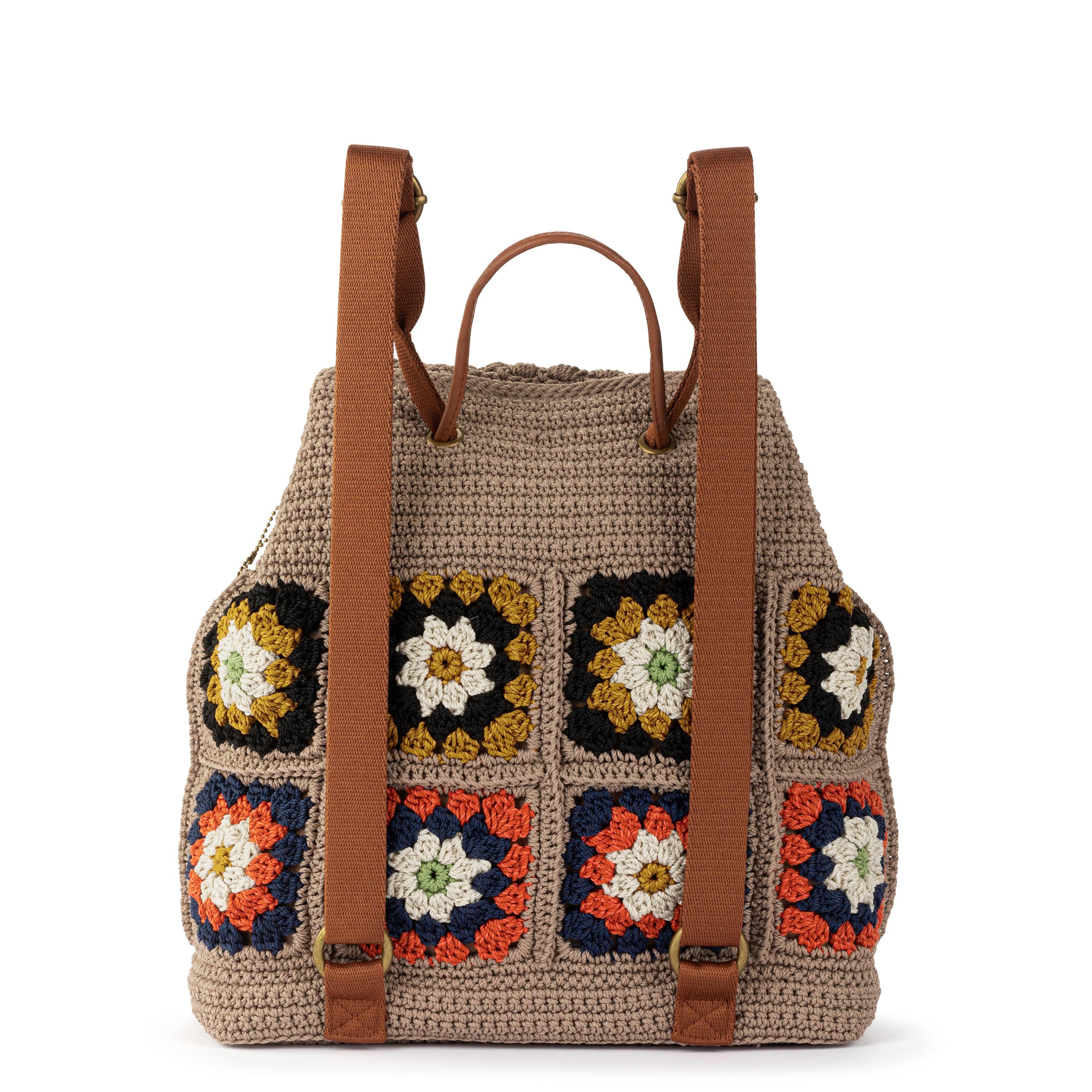 The Sak Sayulita Backpack - Hand Crochet - Sand Neutral Patch