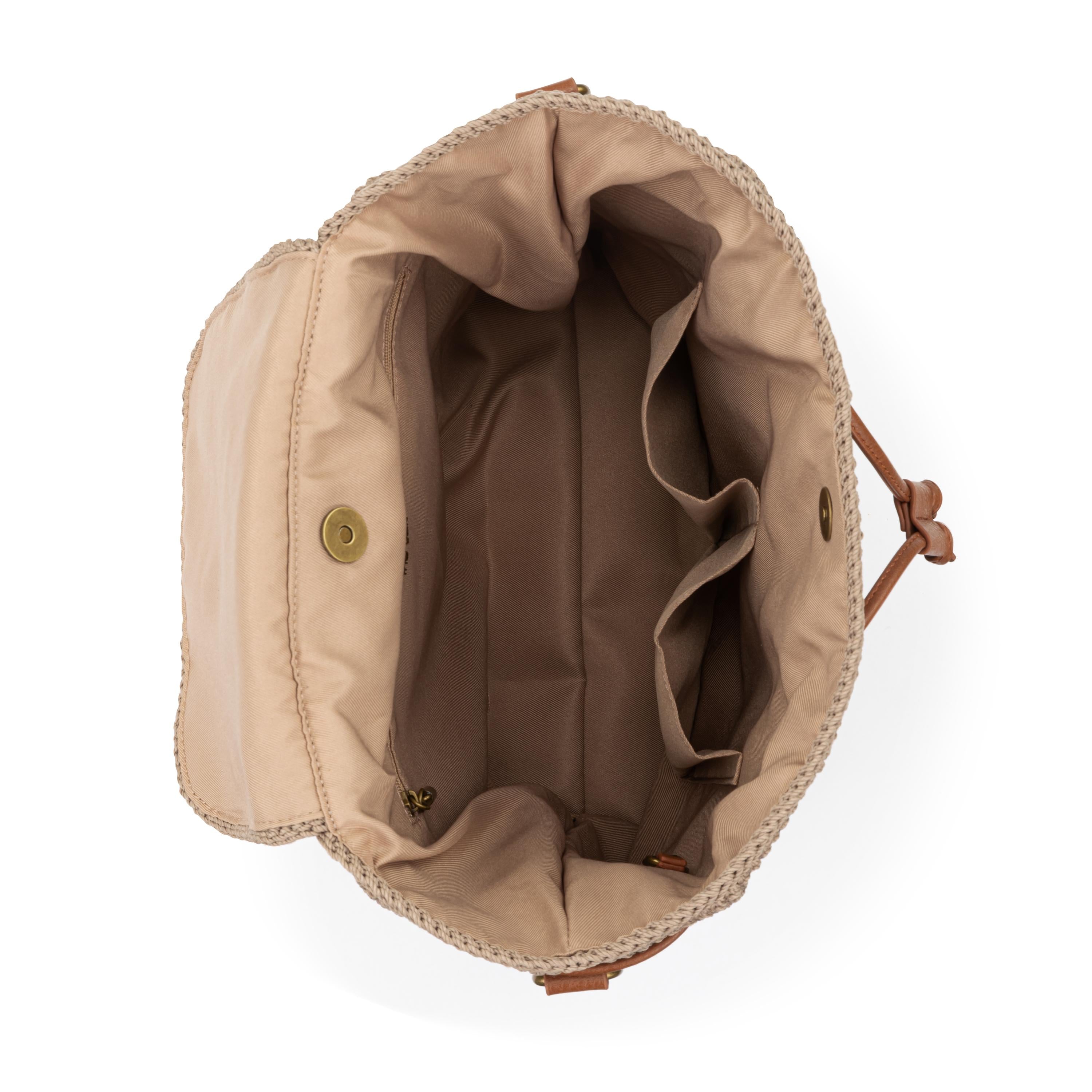 The Sak Sayulita Backpack - Hand Crochet - Sand Neutral Patch
