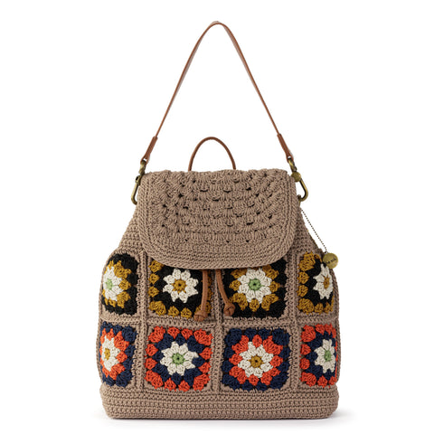 The Sak Sayulita Crocheted Backpack & Wallet. RARE! Both EUC Amazon.com | The Sak Sayulita Backpack - Hand Crochet  main image 2