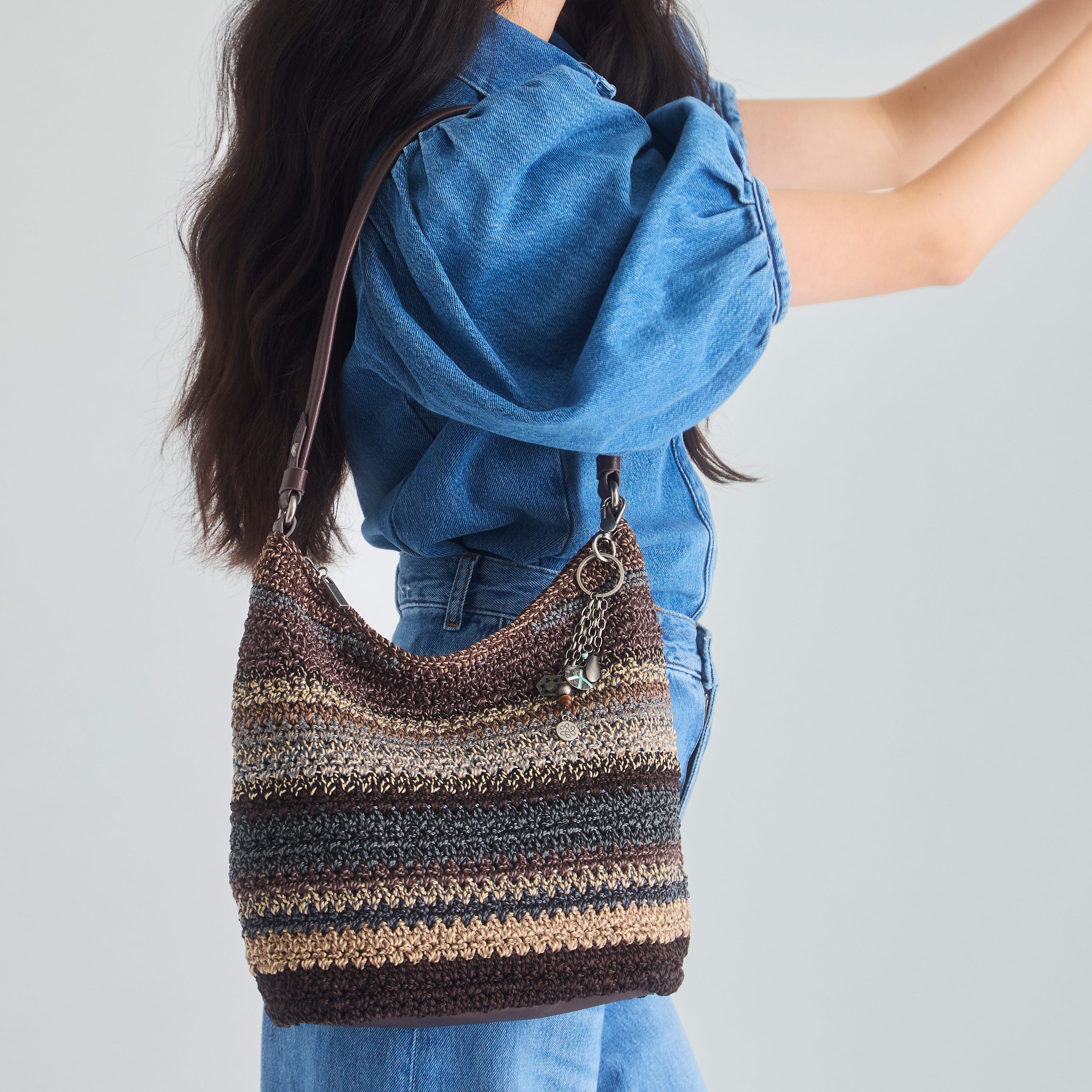 The Sak Sequoia Hobo - Hand Crochet - Aspen Stripe