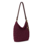 The Sak Sequoia Hobo - Hand Crochet - Black Cherry Cozy Weave