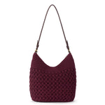 The Sak Sequoia Hobo - Hand Crochet - Black Cherry Cozy Weave