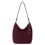 The Sak Sequoia Hobo - Hand Crochet - Black Cherry Cozy Weave