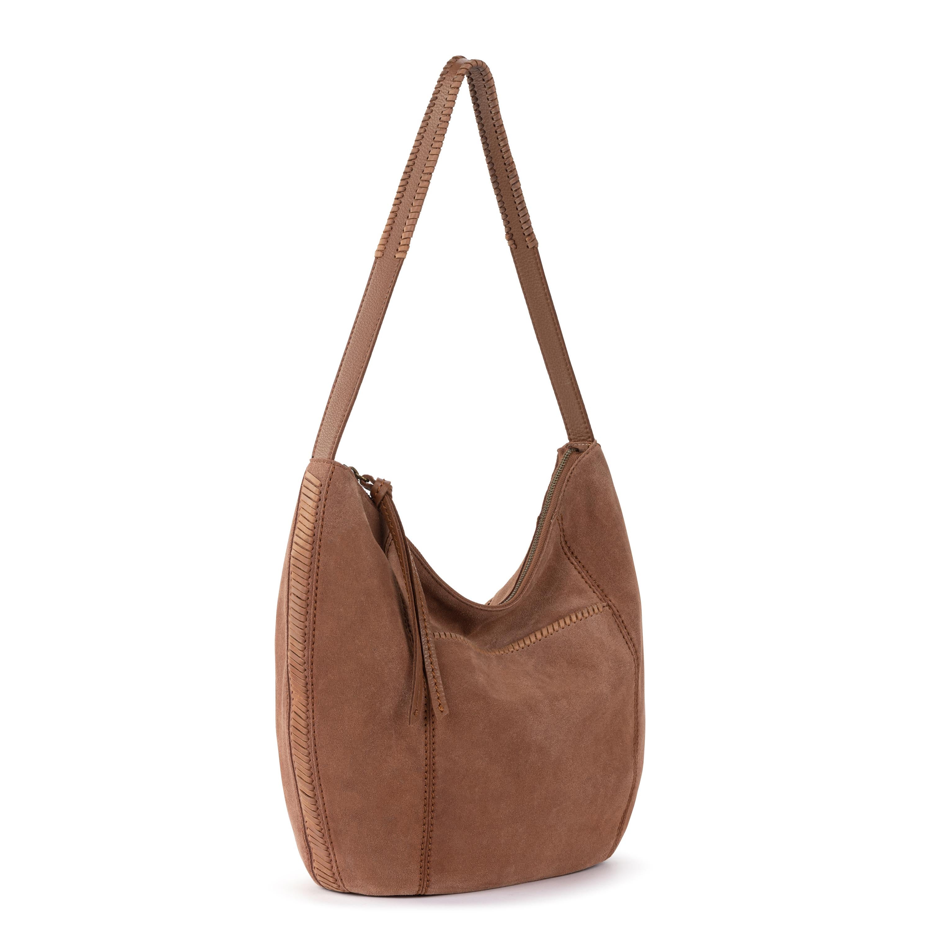 The Sak Sequoia Hobo - Leather - Tobacco Suede Terra Stitch