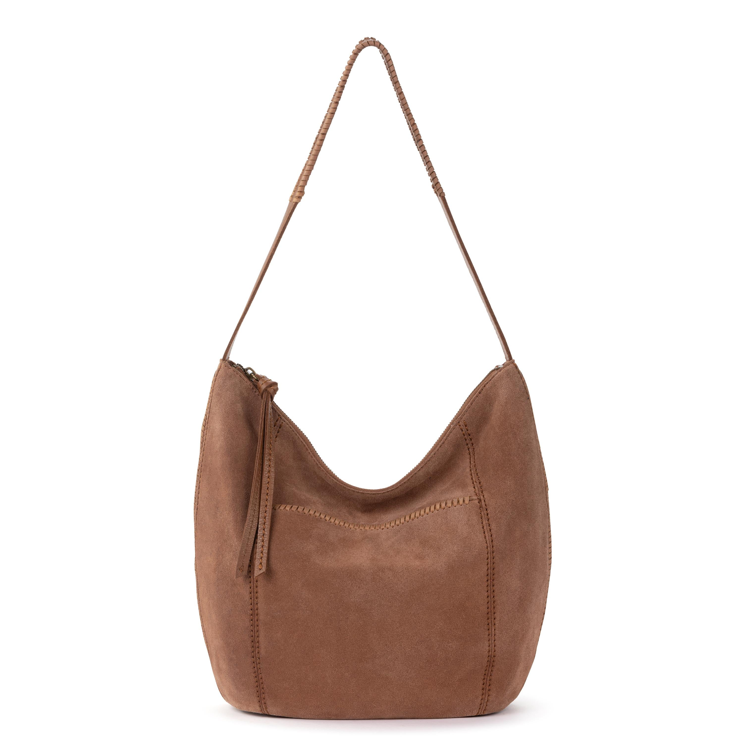 The Sak Sequoia Hobo - Leather - Tobacco Suede Terra Stitch