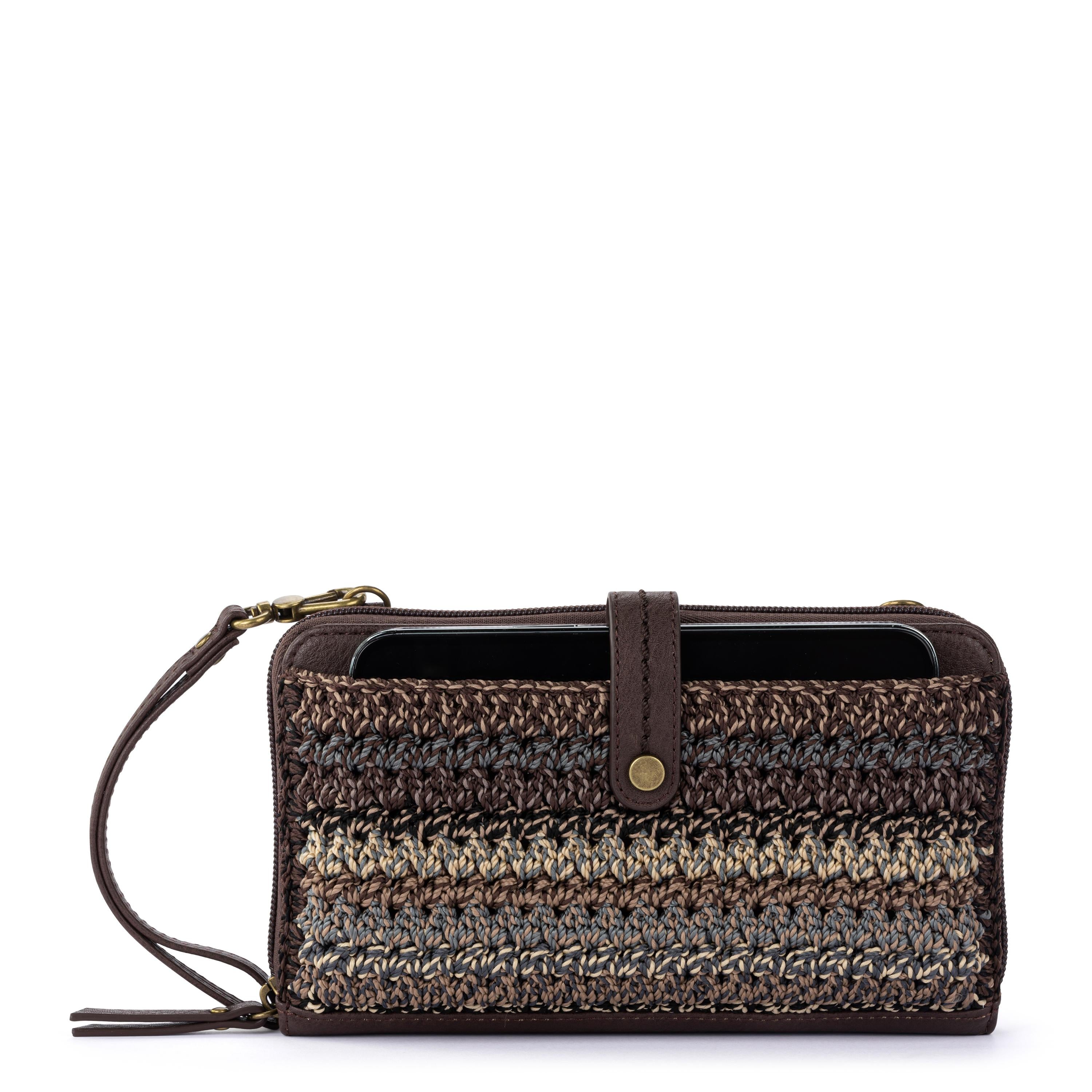 The Sak Iris Smartphone Wallet - Hand Crochet - Aspen Stripe