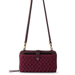The Sak Iris Smartphone Wallet - Hand Crochet - Black Cherry Cozy Weave