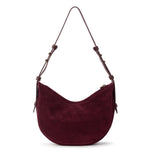 The Sak Tess Shoulder Bag - Leather - Black Cherry Suede