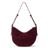 The Sak Tess Shoulder Bag - Leather - Black Cherry Suede