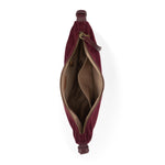 The Sak Tess Shoulder Bag - Leather - Black Cherry Suede
