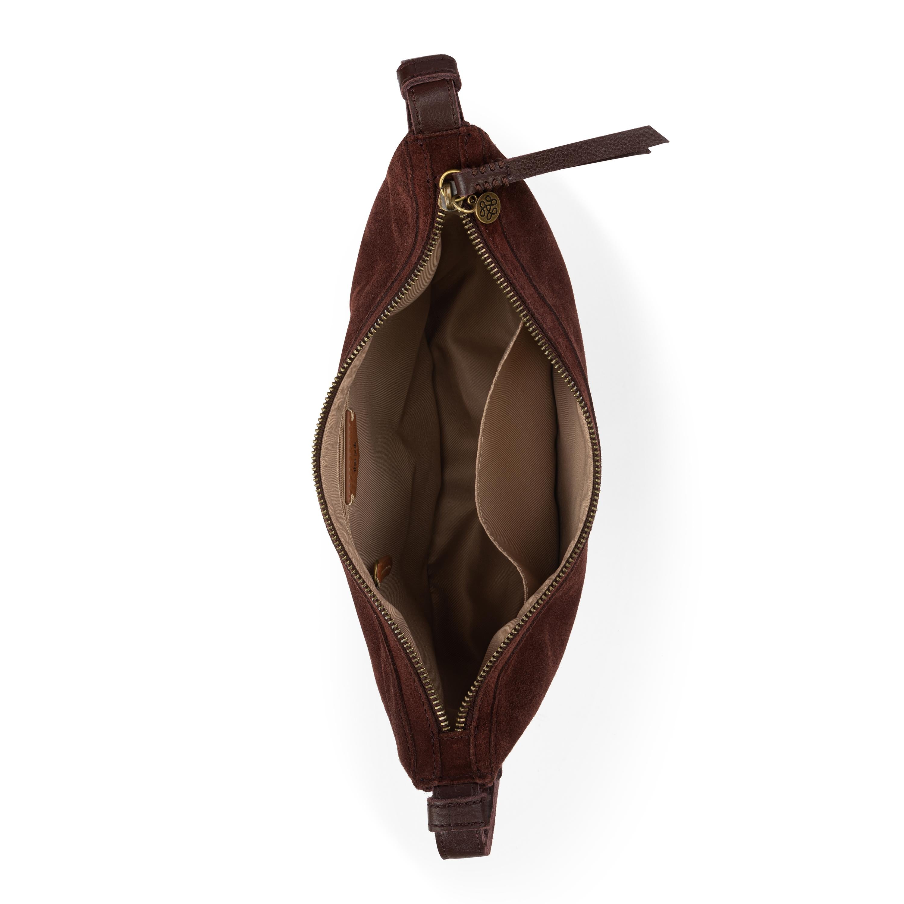 The Sak Tess Shoulder Bag - Leather - Mahogany Suede