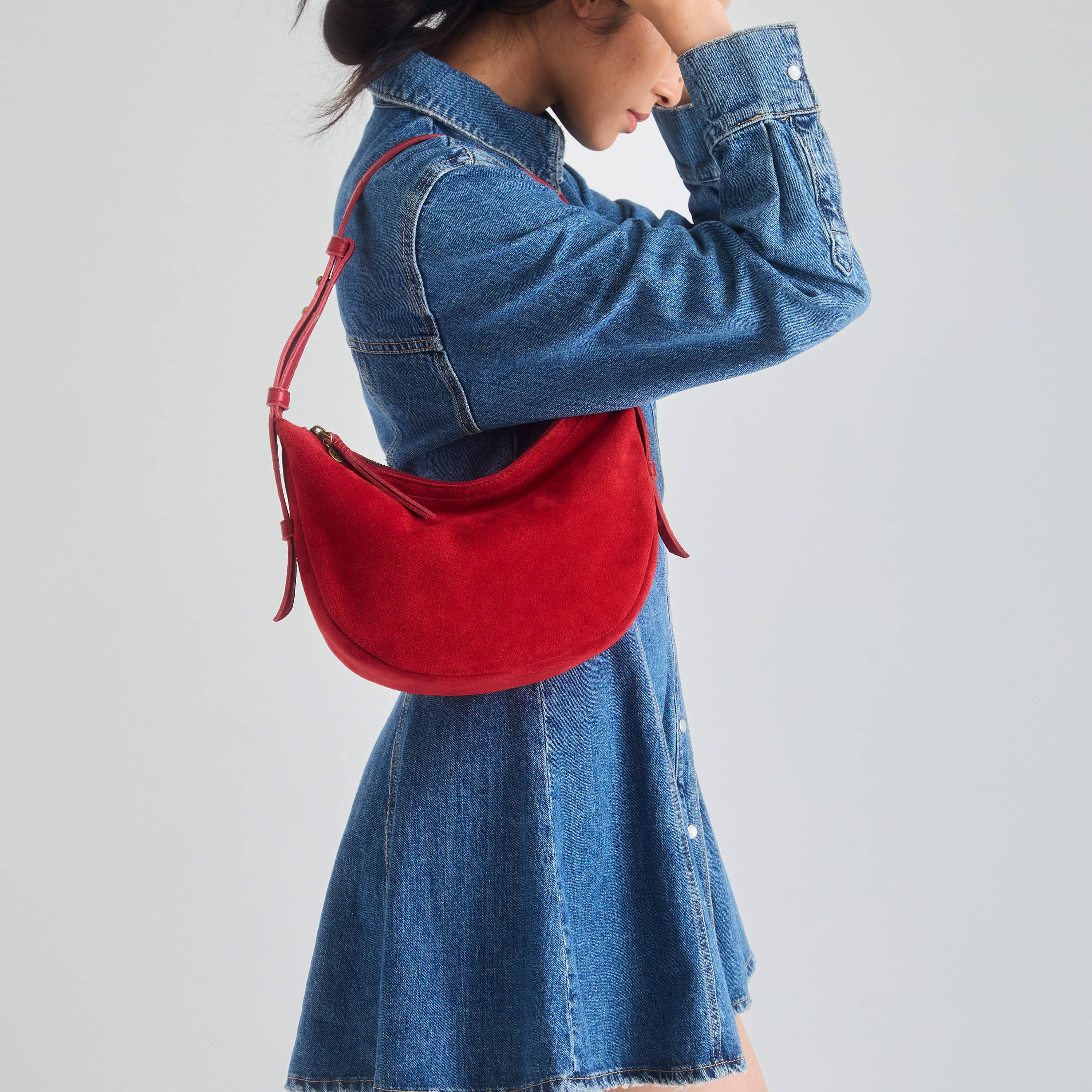 The Sak Tess Shoulder Bag - Leather - Scarlet Suede