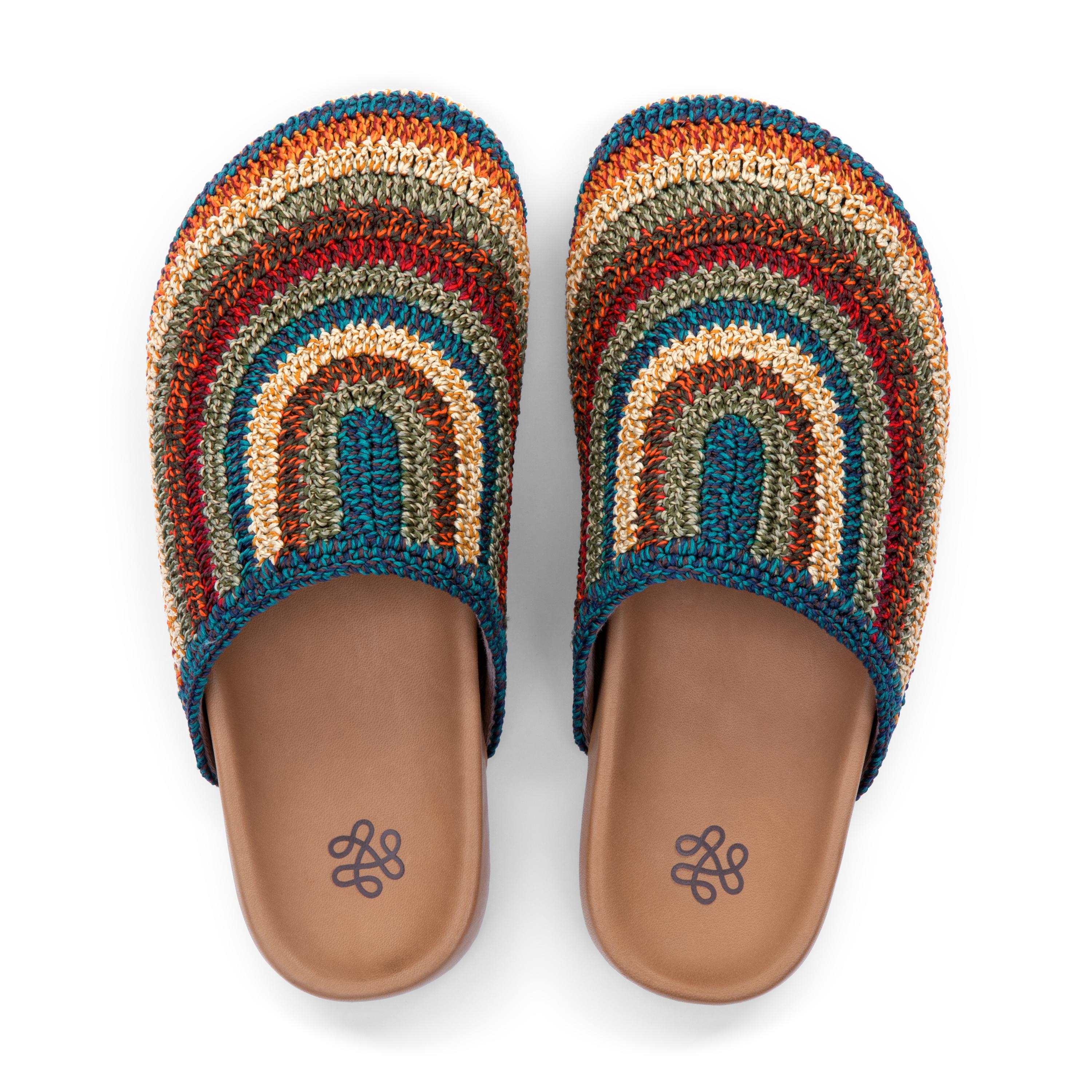 The Sak Bolinas Clog - Hand Crochet - Woodland Stripe
