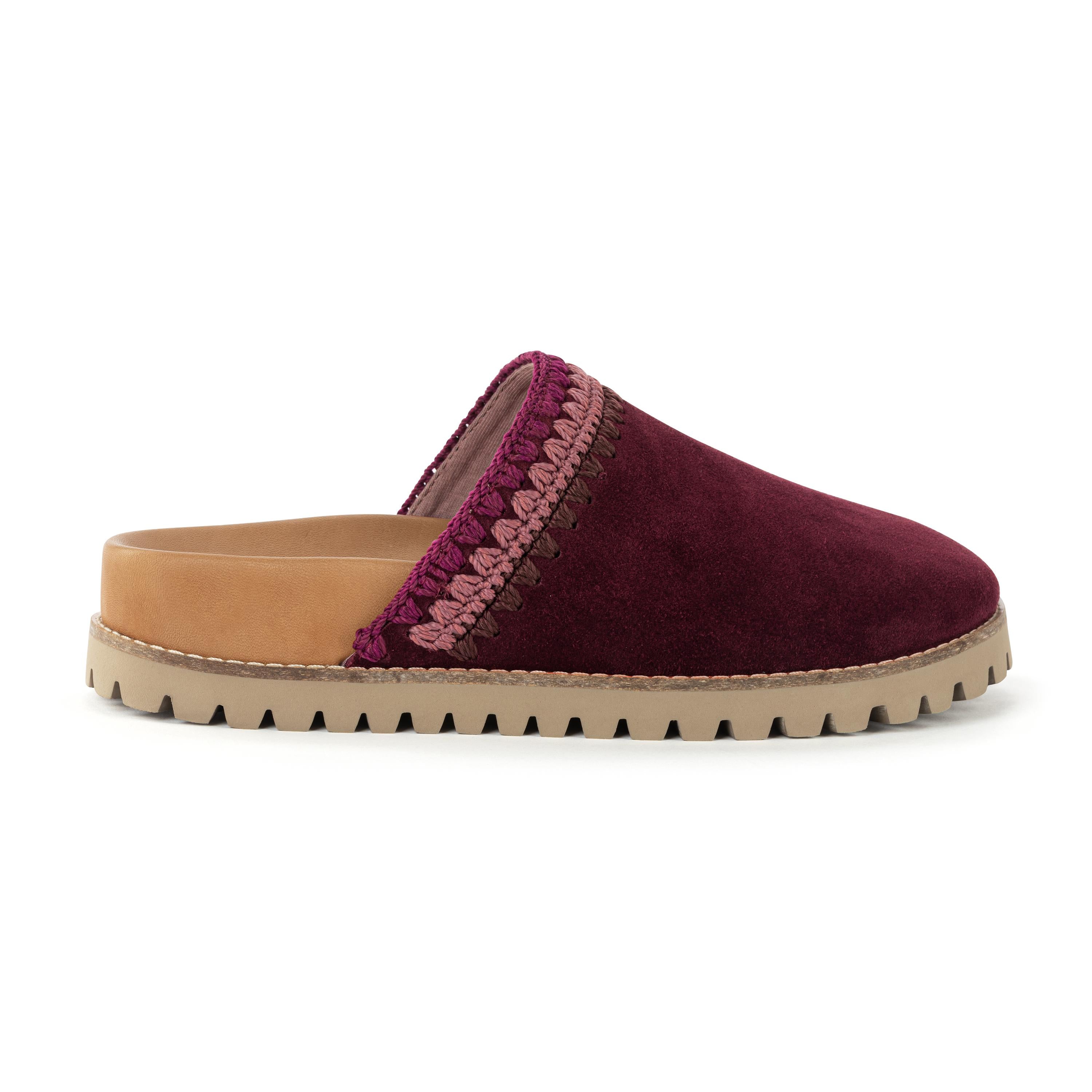 The Sak Bolinas Lug Sole Clog - Leather - Black Cherry Seminyak