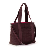 Sakroots Arlo Large Tote - EcoTwill - Black Cherry Woven Quilted