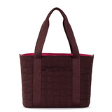 Sakroots Arlo Large Tote - EcoTwill - Black Cherry Woven Quilted