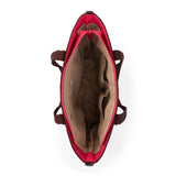 Sakroots Willow Shoulder Tote - EcoTwill - Black Cherry Woven Quilted