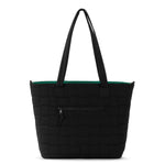 Sakroots Willow Shoulder Tote - EcoTwill - Black Woven Quilted