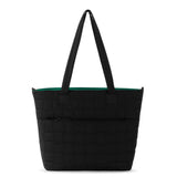 Sakroots Willow Shoulder Tote - EcoTwill - Black Woven Quilted