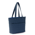 Sakroots Willow Shoulder Tote - EcoTwill - Indigo Woven Quilted