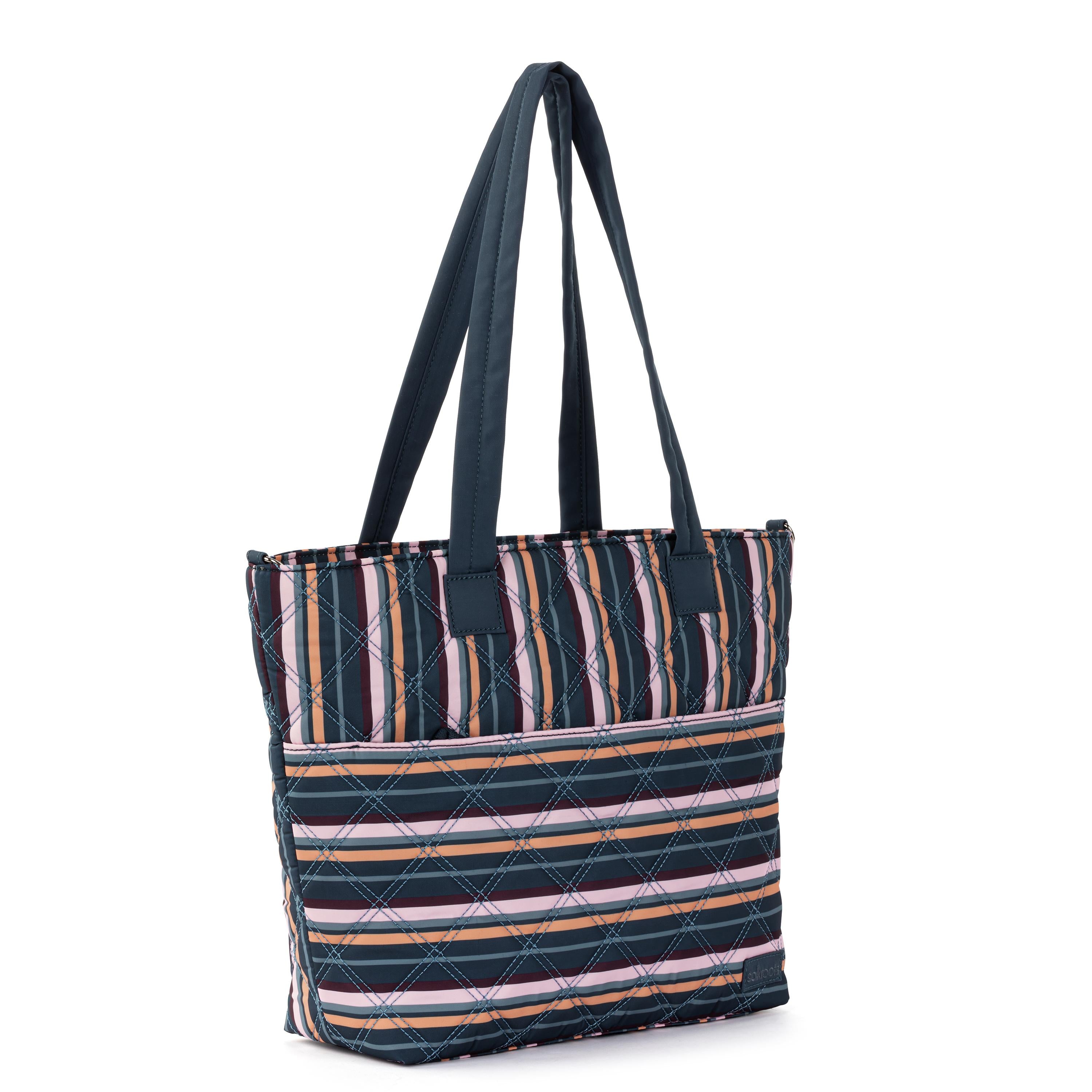 Sakroots Willow Shoulder Tote - EcoTwill - Vibrant Multi Diamond Quilted