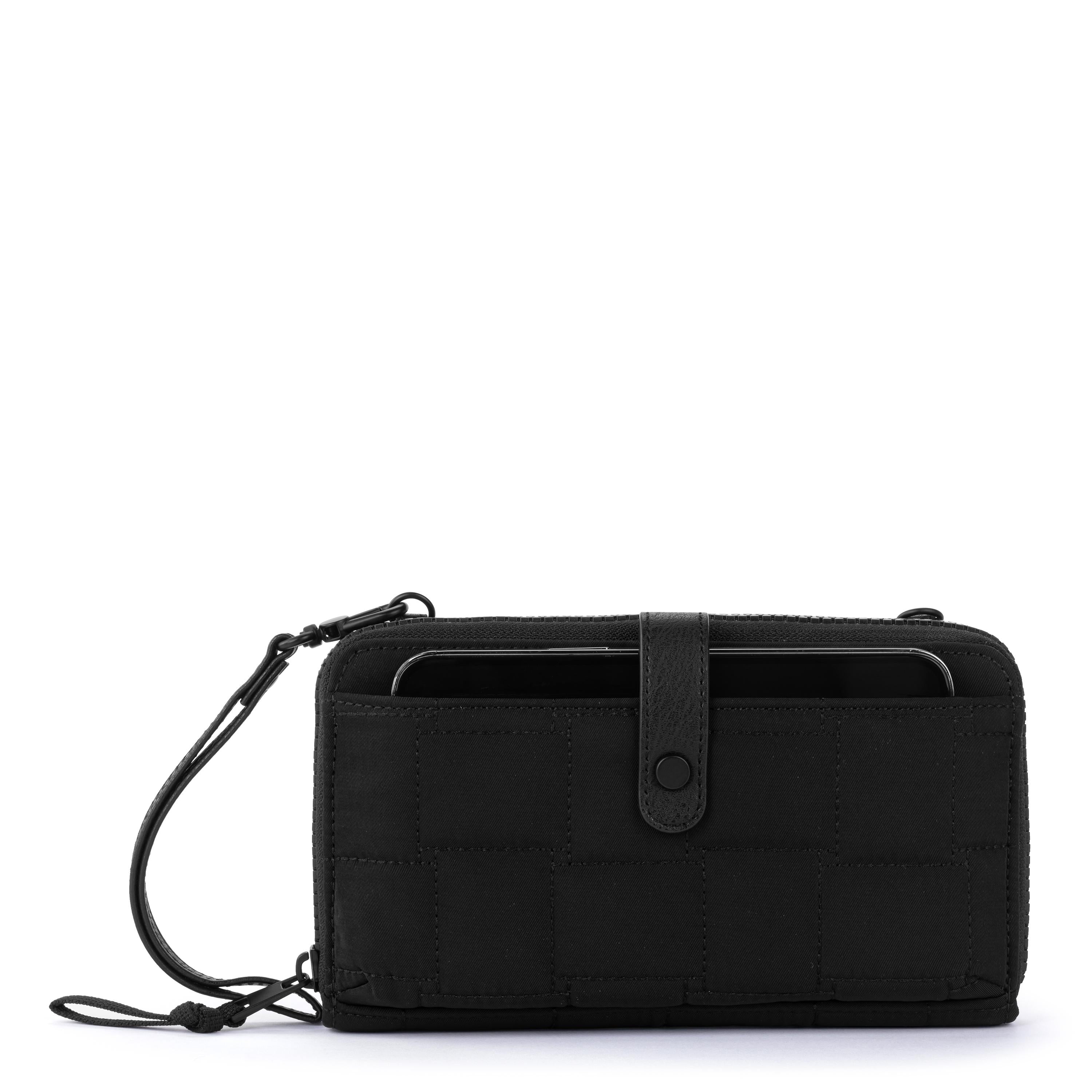 Sakroots Smartphone Wallet - EcoTwill - Black Woven Quilted