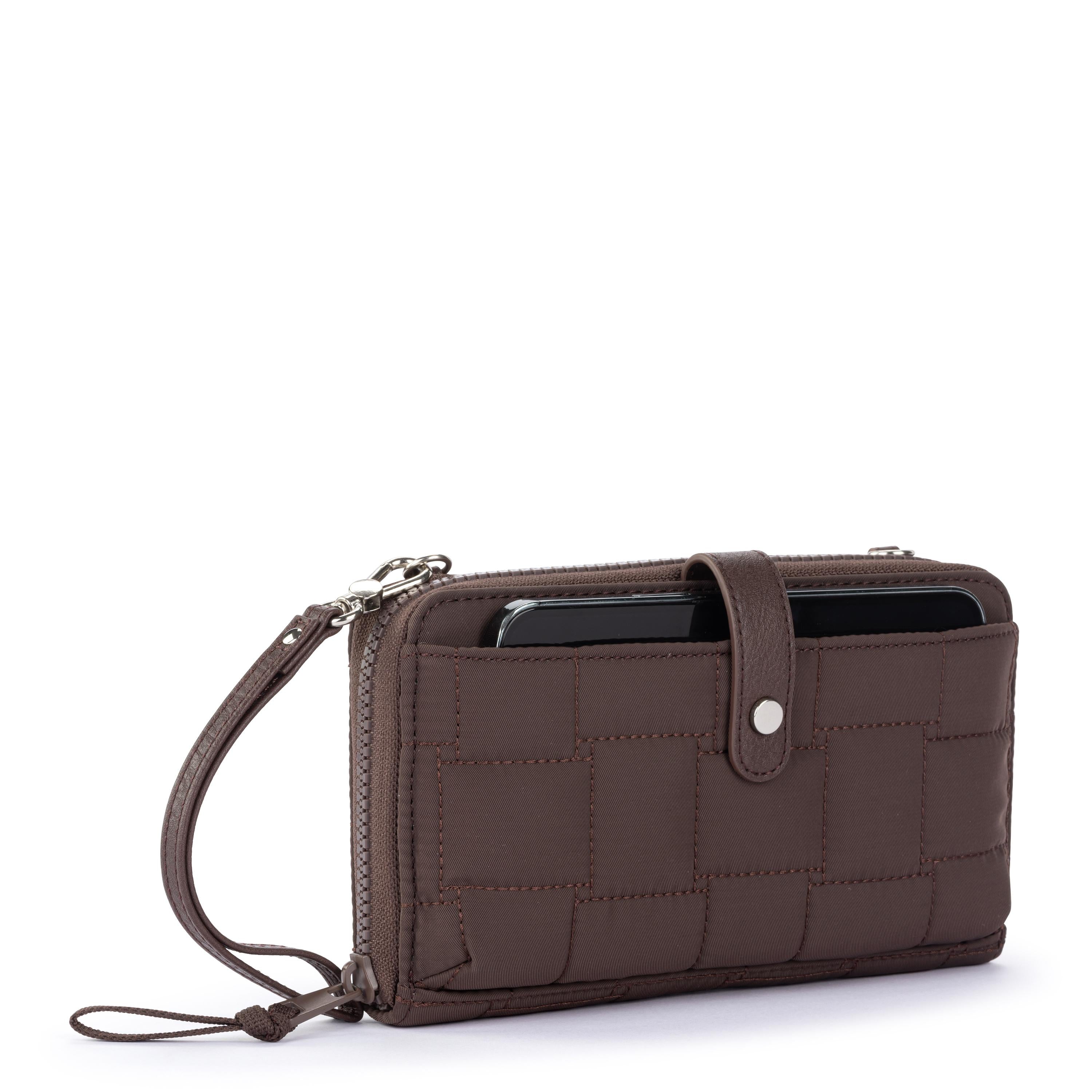Sakroots Smartphone Wallet - EcoTwill - Mahogany Woven Quilted