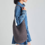 The Sak 120 Hobo - Hand Crochet - Mushroom Cozy Weave