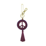 The Sak Yarnicharmz Dangle - Hand Crochet - Black Cherry Peace