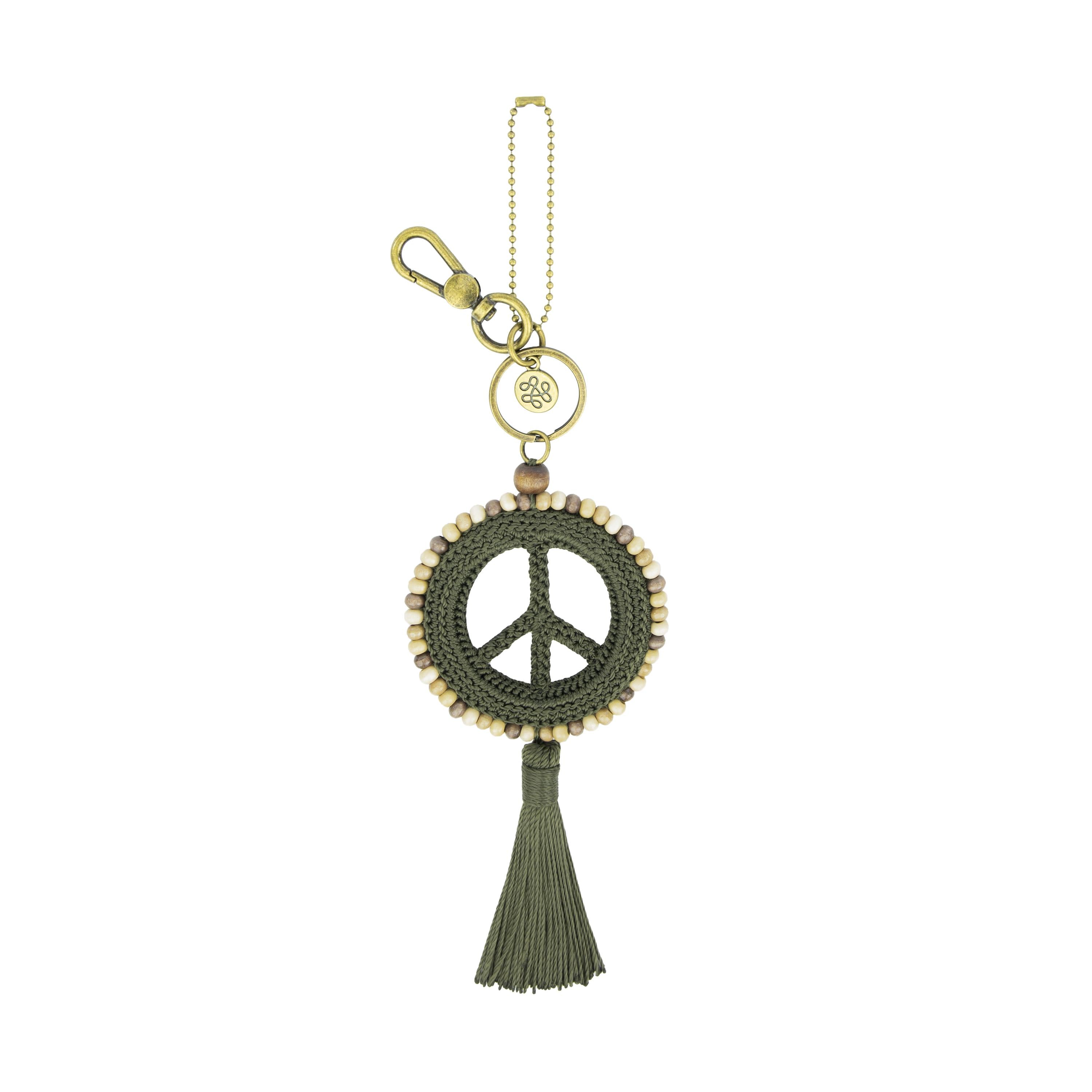 The Sak Yarnicharmz Dangle - Hand Crochet - Moss Tonal Peace