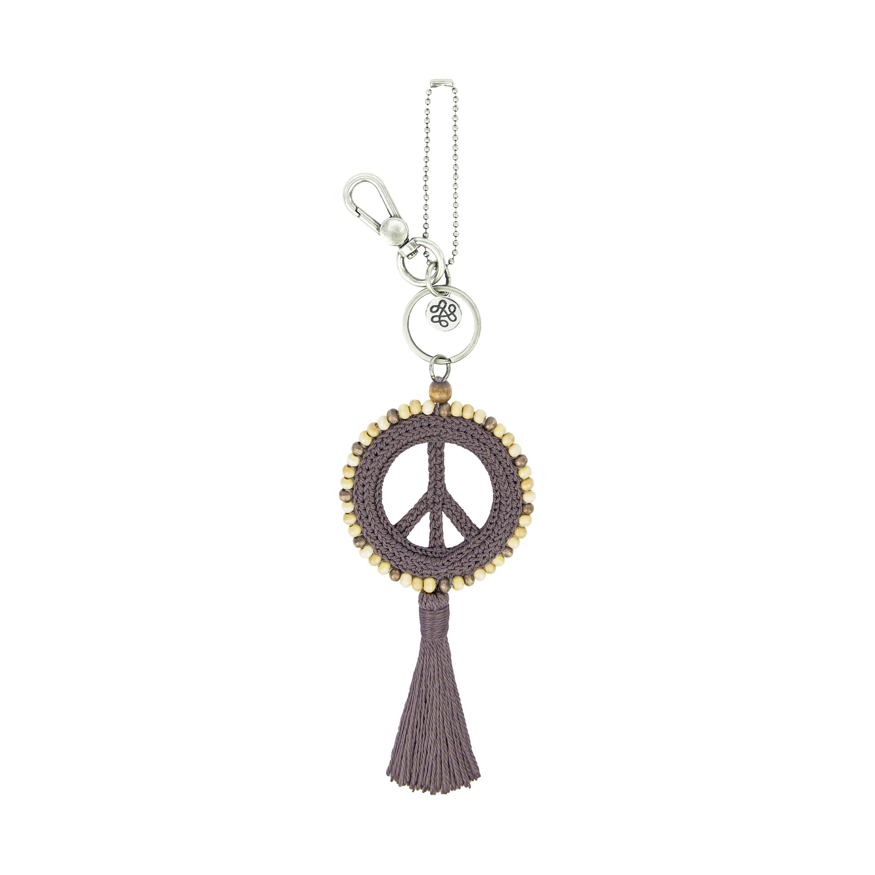 The Sak Yarnicharmz Dangle - Hand Crochet - Mushroom Tonal Peace