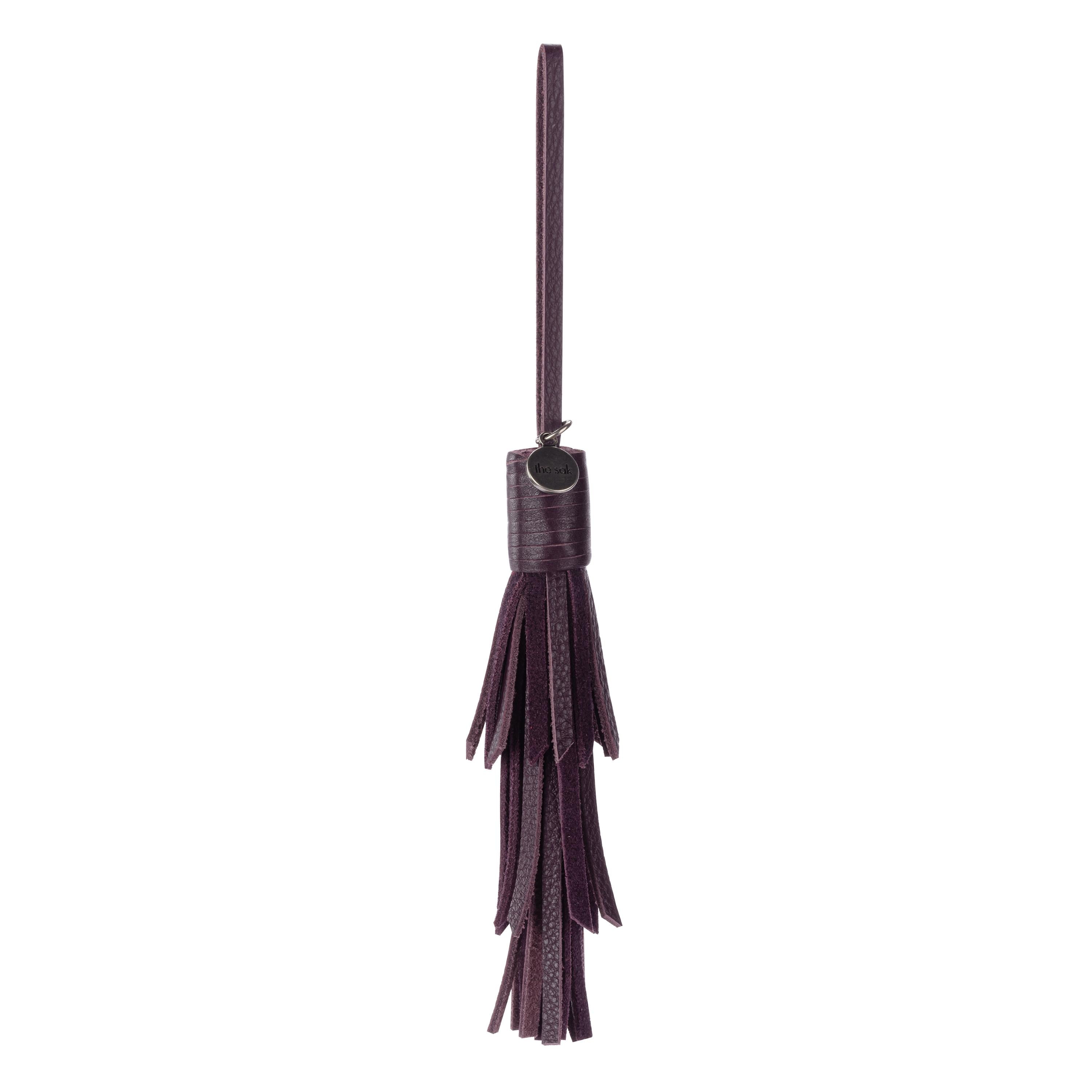 The Sak Cypress Tassel Dangle - Leather - Aubergine