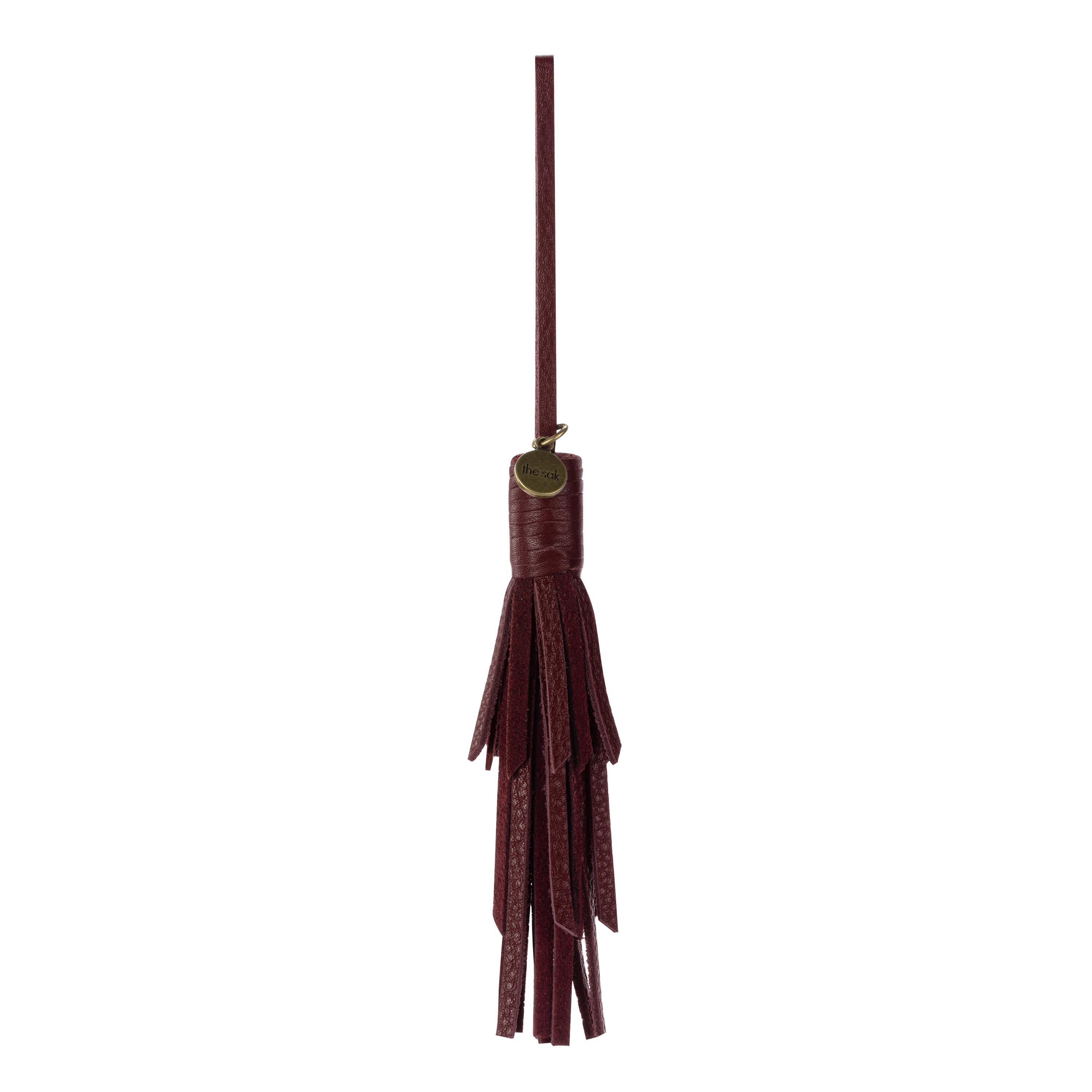 The Sak Cypress Tassel Dangle - Leather - Black Cherry