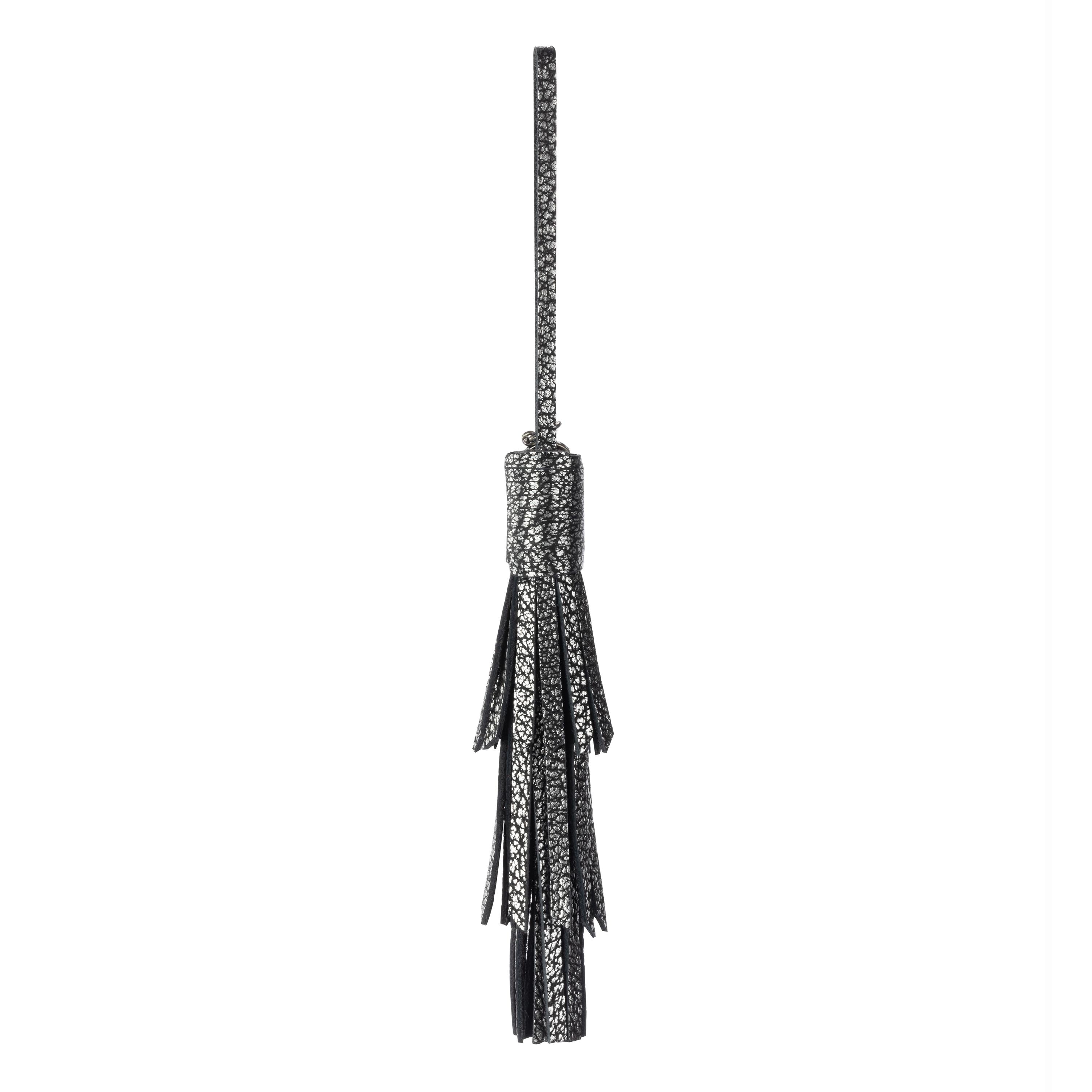 The Sak Cypress Tassel Dangle - Leather - Dark Silver