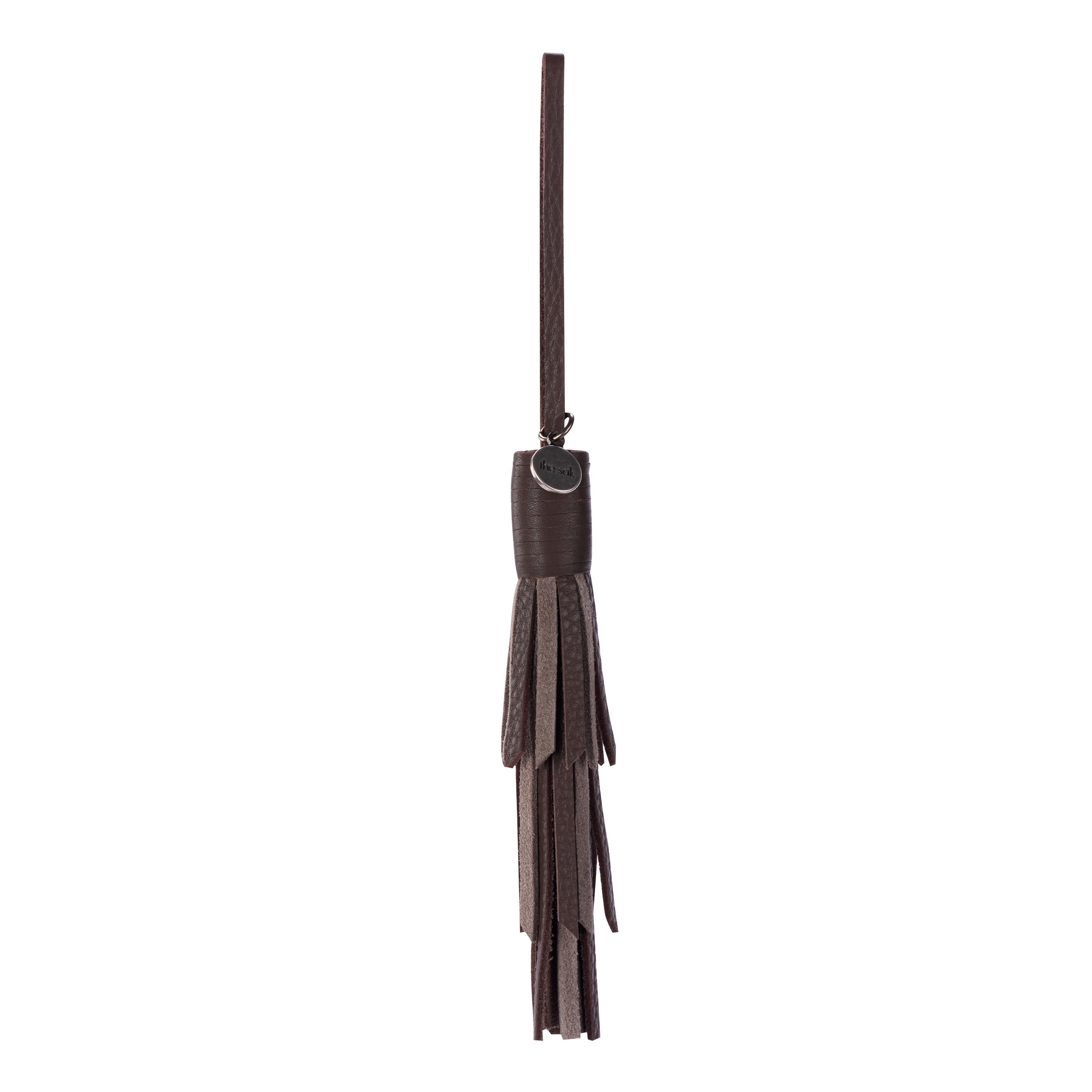 The Sak Cypress Tassel Dangle - Leather - Mushroom