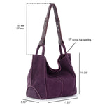 The Sak Los Feliz Medium Tote - Leather - Aubergine Suede