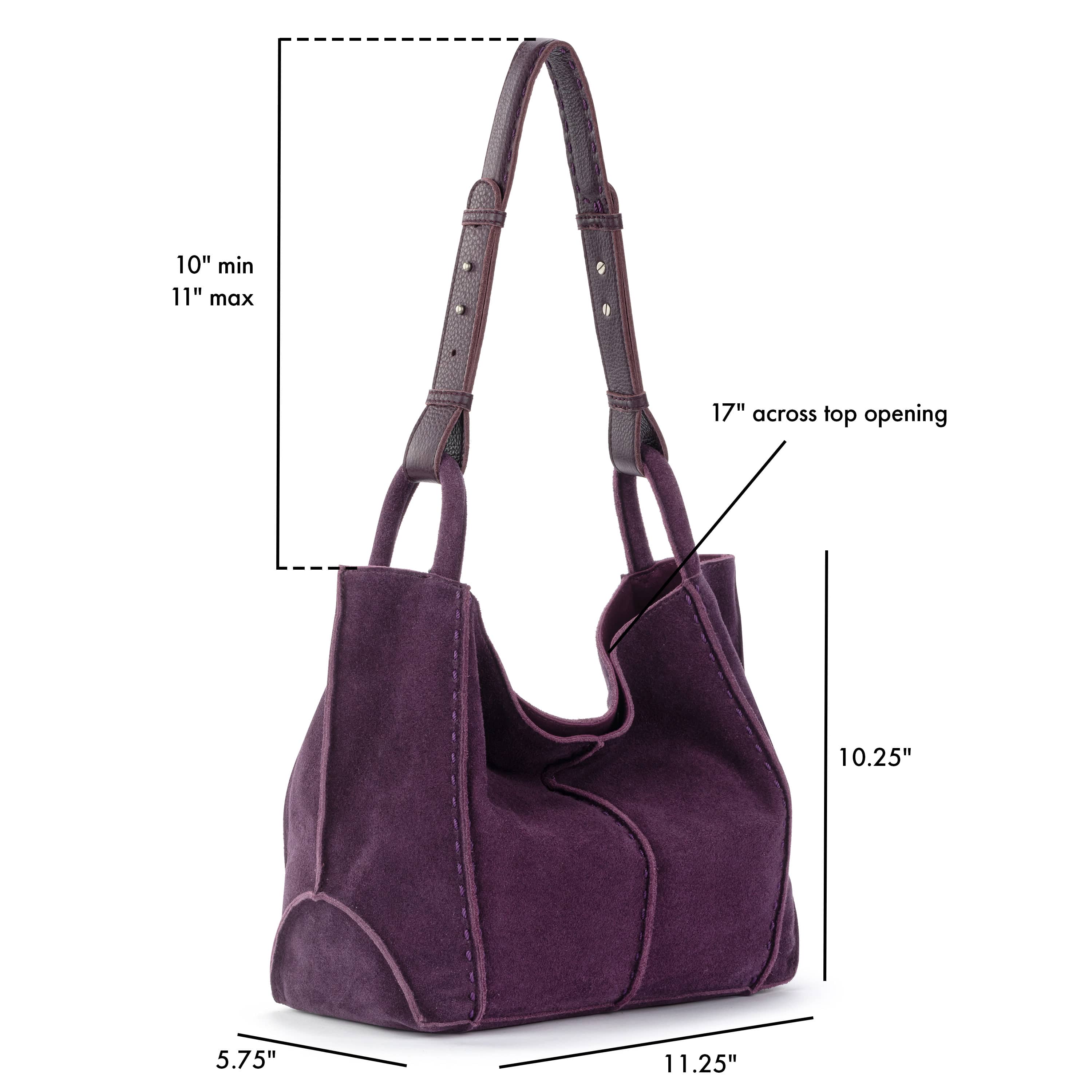 The Sak Los Feliz Medium Tote - Leather - Aubergine Suede