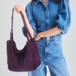 The Sak Los Feliz Medium Tote - Leather - Aubergine Suede