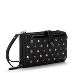 The Sak Iris Smartphone Wallet - Leather - Black Silver Stud